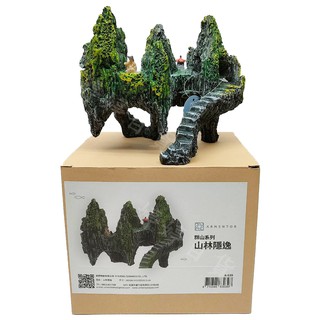 飾品【群山系列】山林隱逸 模擬假山 裝飾 美化 水族 魚缸 水草 造景 擺設 躲藏 婷婷百貨 金金水族