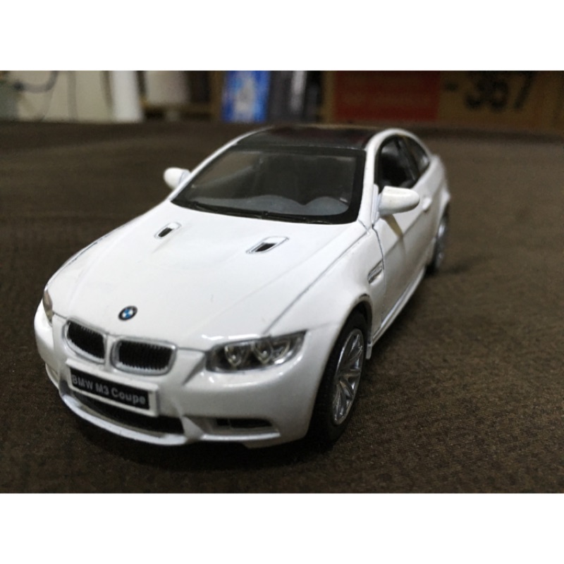 BMW M3 coupe 模型車 迴力車 白色