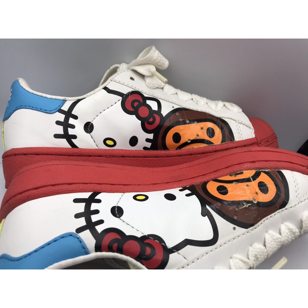APE 金卡會員限定 kitty聯名 二手女球鞋 US6 號(日本帶回)