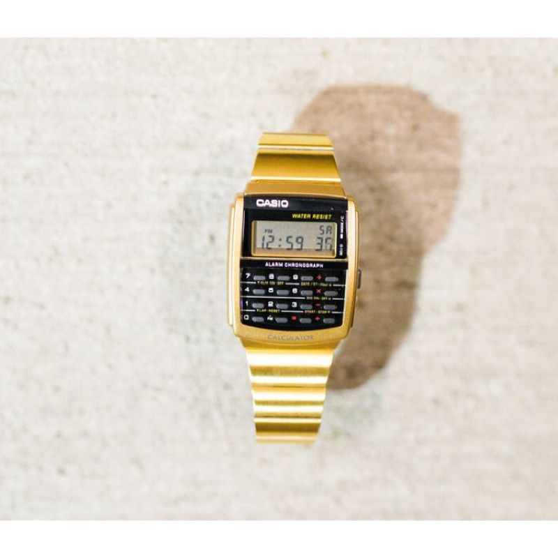 Casio 卡西歐 計算機金色錶