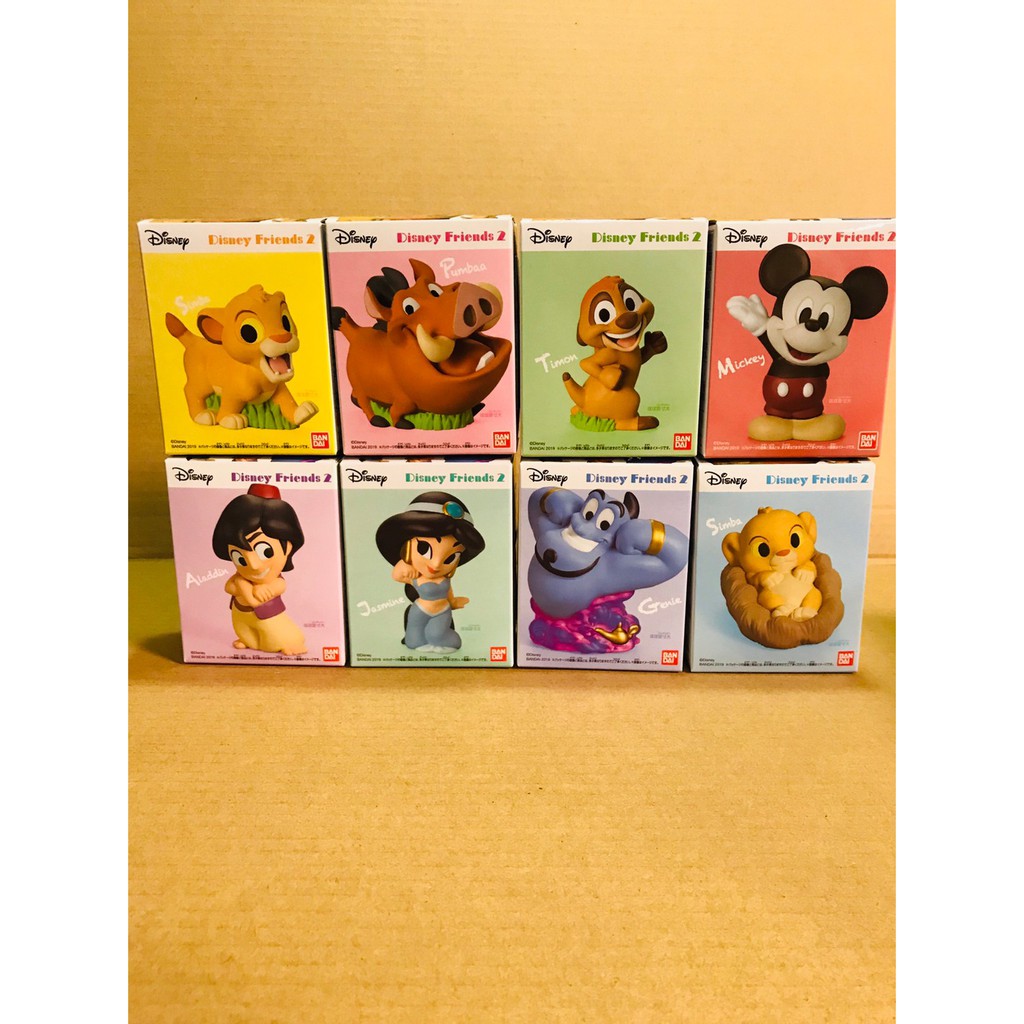 全新 盒玩 7-11 迪士尼好朋友們2  掌中好朋友 軟膠 公仔 米奇 阿拉丁 茉莉公主 澎澎 丁滿 獅子王