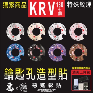 KRV 180 （鑰匙式）鑰匙孔造型貼 特殊紋理 惡鯊彩貼