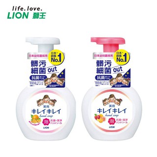 日本獅王趣淨/抗菌/潔淨洗手慕斯250ml-全新包裝