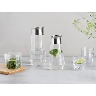 伴桌｜KINTO LUCE 玻璃水瓶(1000ml 700ml 耐熱玻璃 不鏽鋼蓋)
