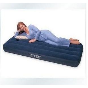 1#INTEX 單人 充氣床墊 191*99*22公分,休閒床組 租屋族 出租房旅遊;彈簧床 空氣床 氣墊床 絨布双人床