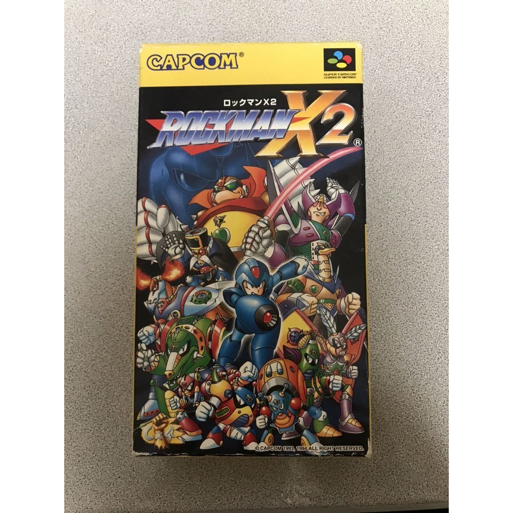 實體遊戲 Sfc 超級任天堂洛克人x2 盒書齊全純日版 初回版 二手品 現貨 蝦皮購物