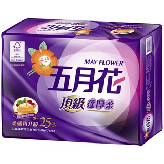 618狂降％[可開發票](免運費)五月花100抽72包/48包頂級蓬厚柔三層抽取衛生紙-玫瑰果油