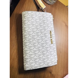 ［免運］ MK荔枝皮革白色長夾