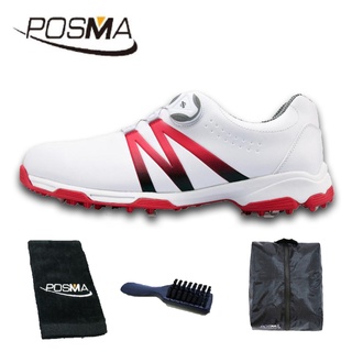 高爾夫男士球鞋 漸變色 旋轉鞋帶 防水透氣 GSH101WRED