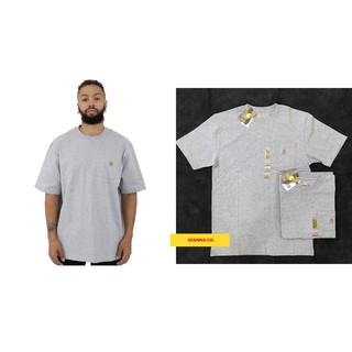 JOANNA💕CARHARTT 美版 K87 WORKWEAR POCKET 口袋短TEE T恤 短袖 重磅數 淺灰色
