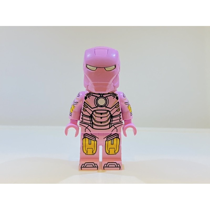 LEGO feelings minifigure fl 超限量粉紅色夜光鋼鐵人