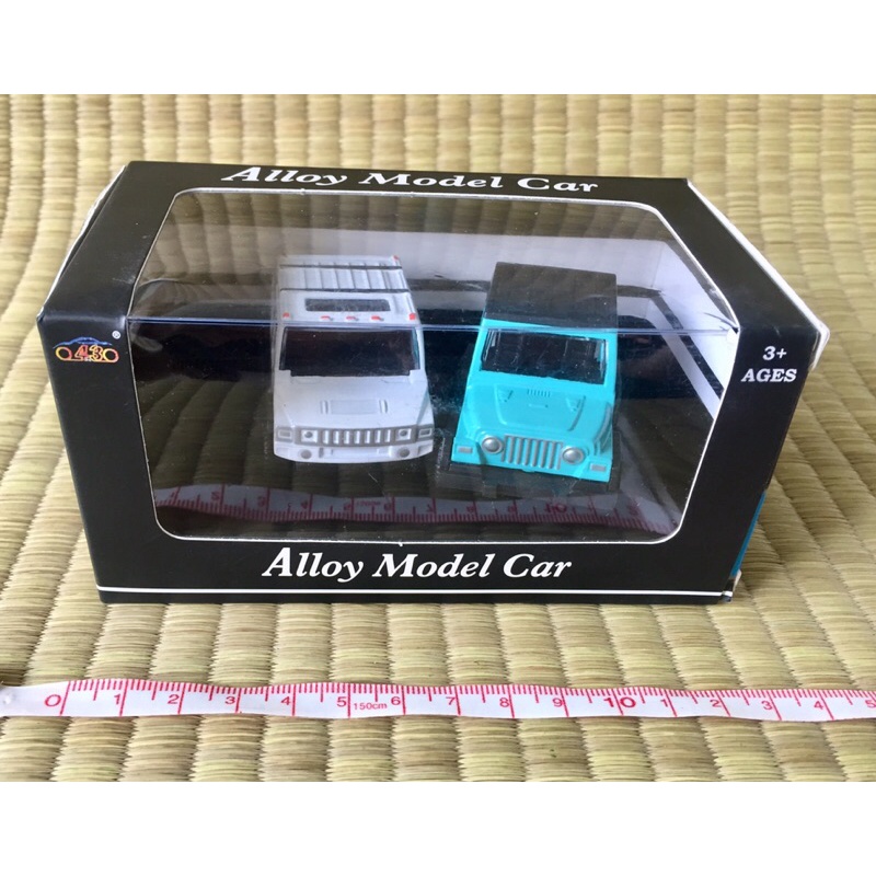 Alloy Model Car 1:43合金回力車、合金迴力車-悍馬車、吉普車(兩台裝)