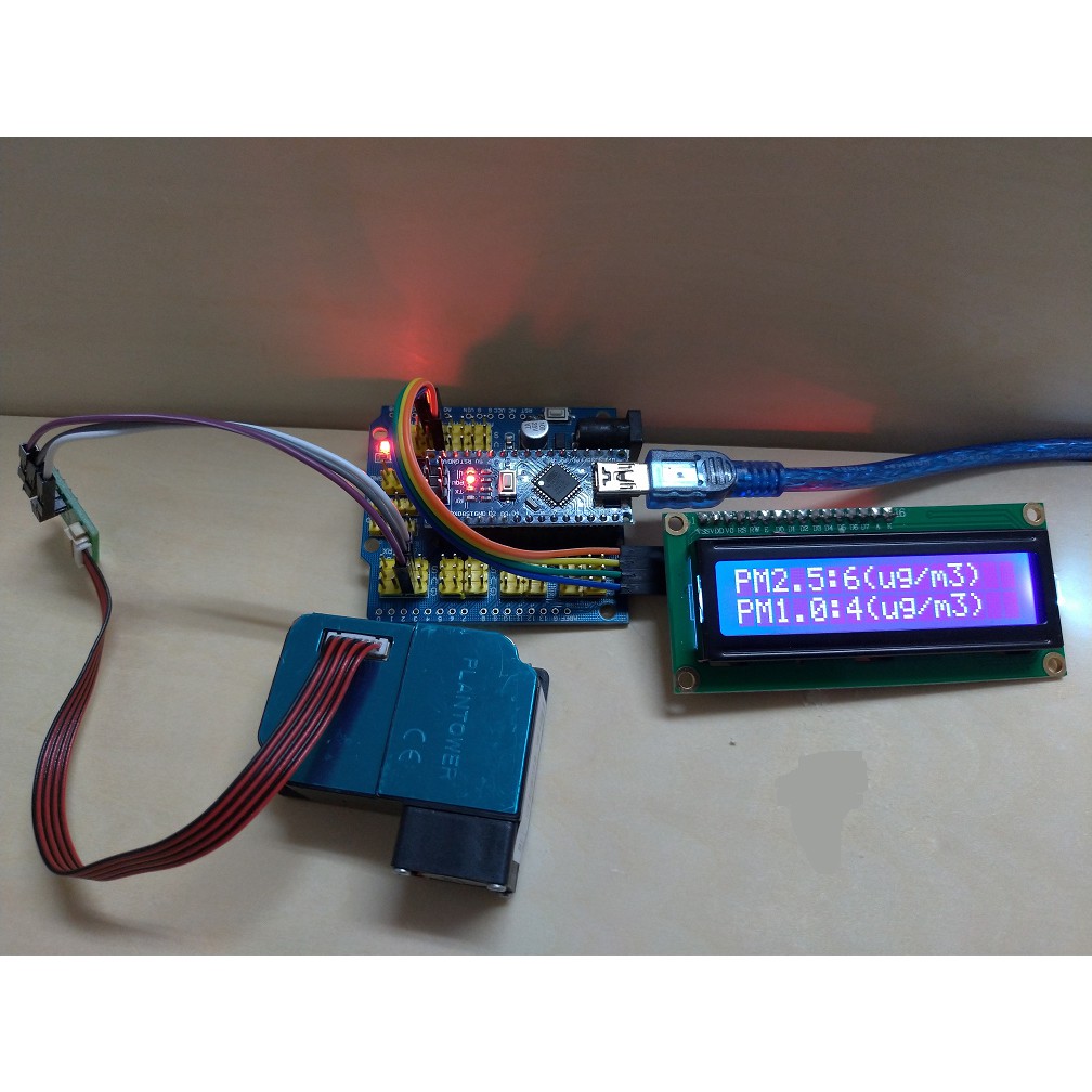 【3dg】現貨含稅開發票 arduino PM2.5 空氣盒子 空氣感測器 G3 LCD1602 DIY套件