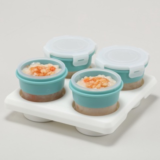 【馨baby】2angels 矽膠副食品儲存杯 – 120ml(4入)副食品儲存盒 副食品分裝盒 冰磚盒 冰磚杯