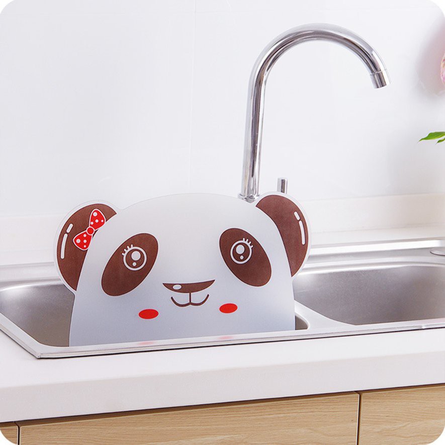 廚房實用小物居家好物 可愛熊貓造型水槽防濺水擋板 蝦皮購物