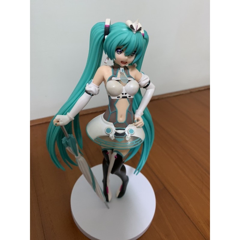 初音Mimi 賽車初音pvc 日版2012景品(有盒損）