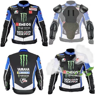 山葉 Moto GP Yamaha team racing suit 夏季摩托車騎行外套網狀透氣防摔騎士套裝
