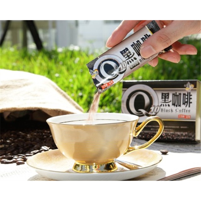 Q10黑咖啡~~無糖無奶精，即溶研磨咖啡的口感。