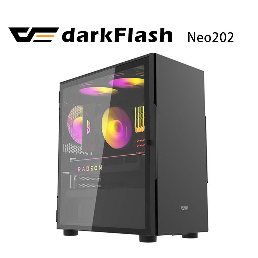 darkFlash Neo202 M-ATX 電腦機殼/機箱(不含風扇)-黑 現貨 廠商直送