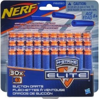 竹北kiwi玩具屋_現貨 NERF對戰系列~ ELITE 通用吸盤式泡棉子彈補充包 30發_00203104