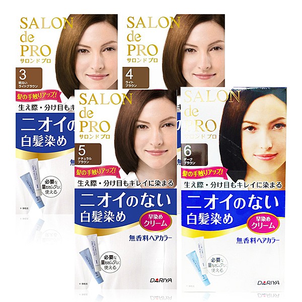 美媄‧DARIYA 塔莉雅 Salon de PRO 沙龍級染髮劑 無味型 白髮染 共四色