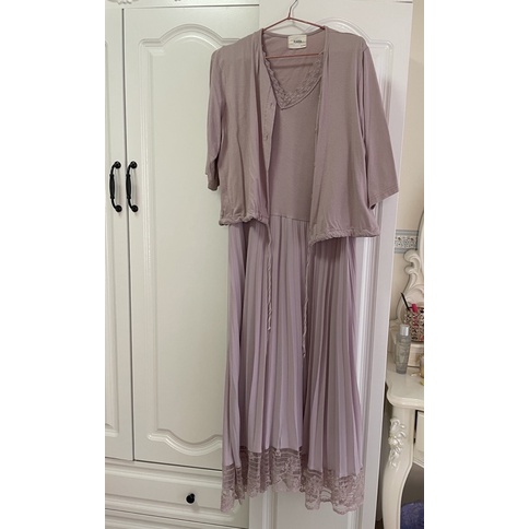 ［二手］韓國RARA家-兩件式藕紫色洋裝