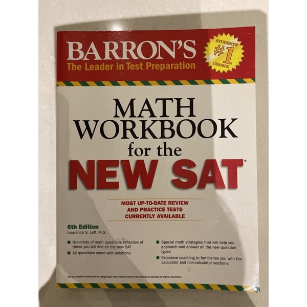 Math Workbook for the New SAT