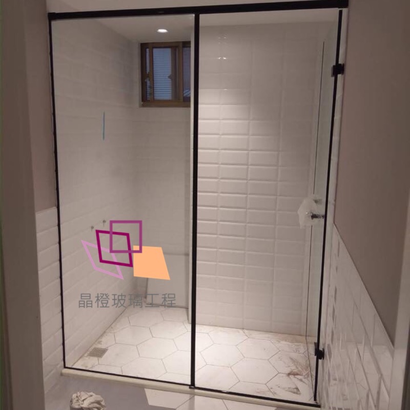 8mm兩片式透明強化玻璃無框一字推門淋浴拉門 台灣製造 Denisbathroom 丹尼斯衛浴 隨意窩xuite日誌