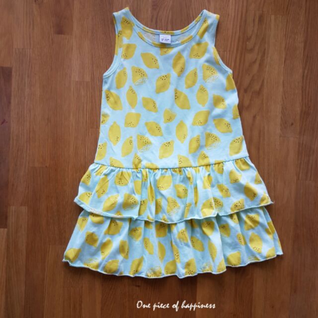 『現貨』瑞典品牌 Lindex 優質童裝 檸檬圖案洋裝 蛋糕裙 不撞款【One piece】
