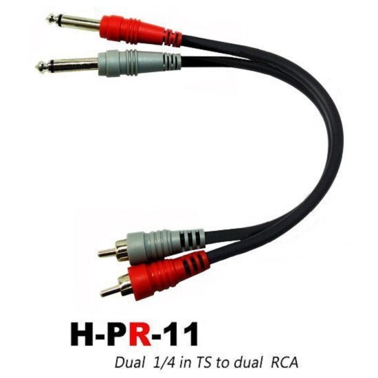 Stander H-PR-11 (1米) 台灣製 RCA 梅花頭 轉 6.3mm 混音器 轉接線 音源線 [唐尼樂器]