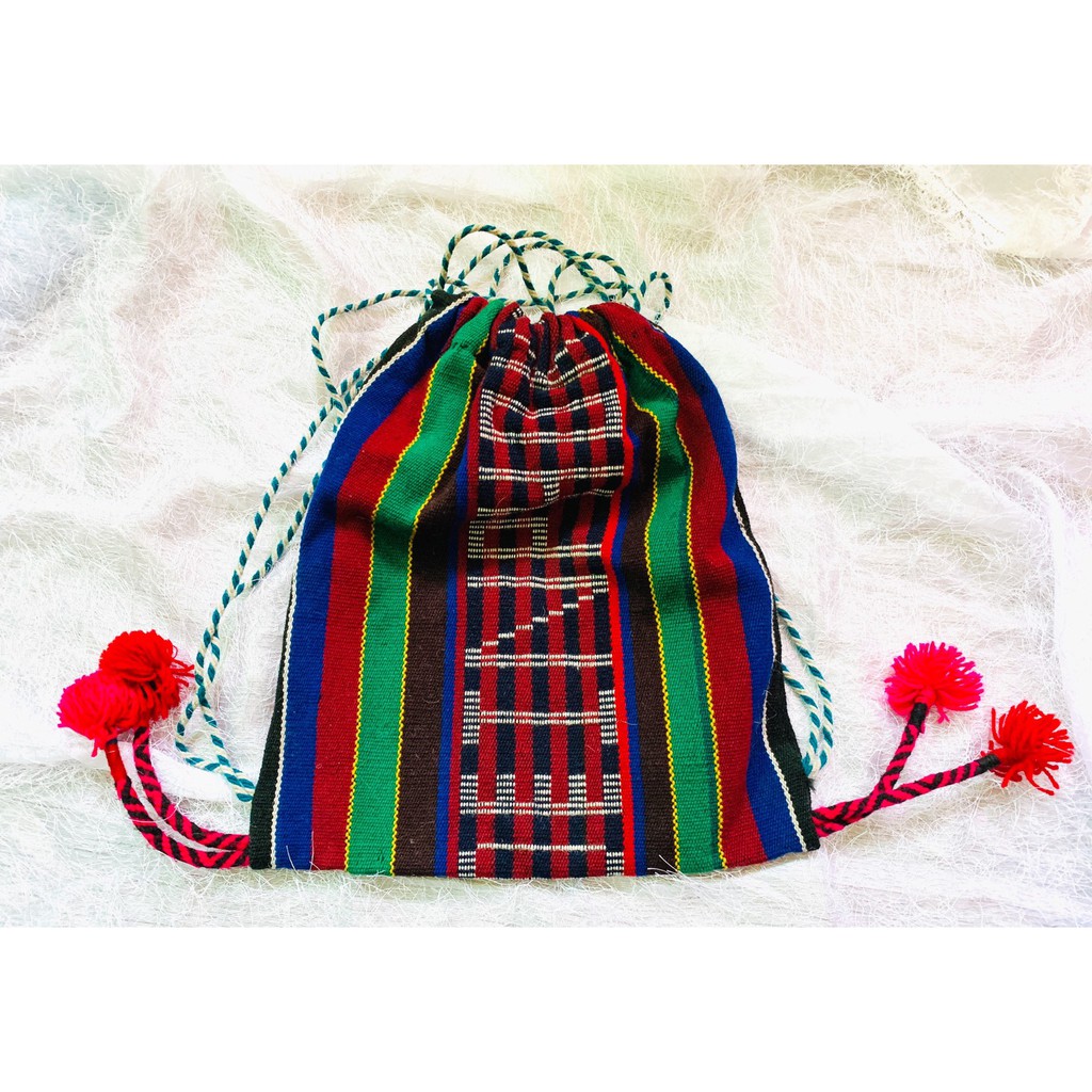 [雪地之光] 結緣 尼泊爾 喜馬拉雅 Dolpo多波地區 手工編織 束口袋後背包