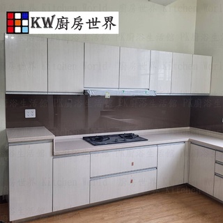 高雄系統廚具 廚房設計 客製化 廚櫃 流理臺工廠直營 L型流理臺 人造石檯面 木心板上櫃 【KW廚房世界】