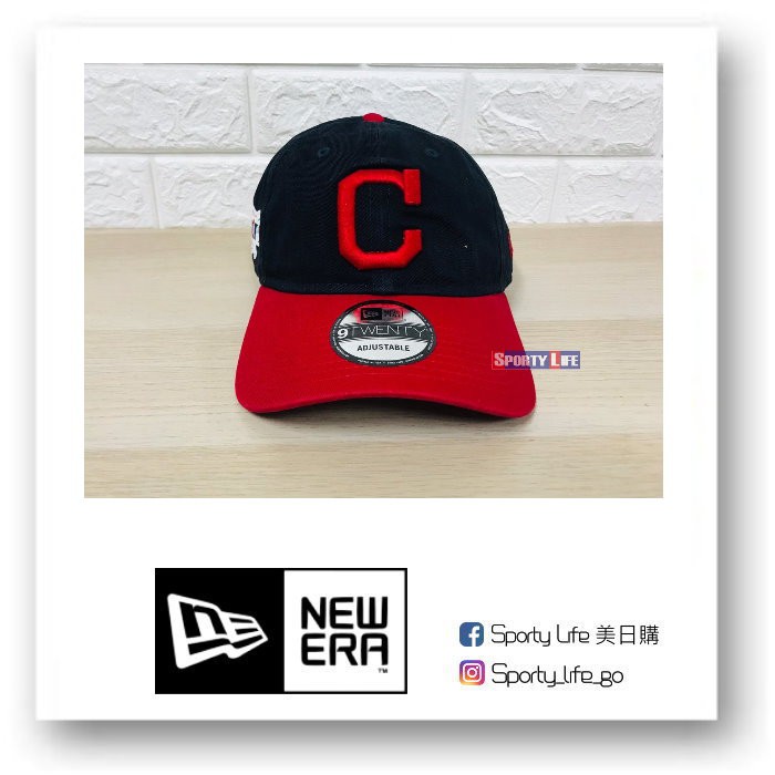 【SL美日購】NEW ERA MLB 9TWENTY CORE 印地安人 棒球帽 可調式 環扣 大聯盟 黑紅