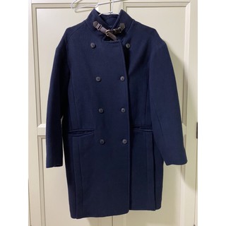韓國購入 皮革高領中長版大衣