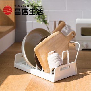 【韓國昌信生活】FRANCO廚房瀝水置物架 黑/白