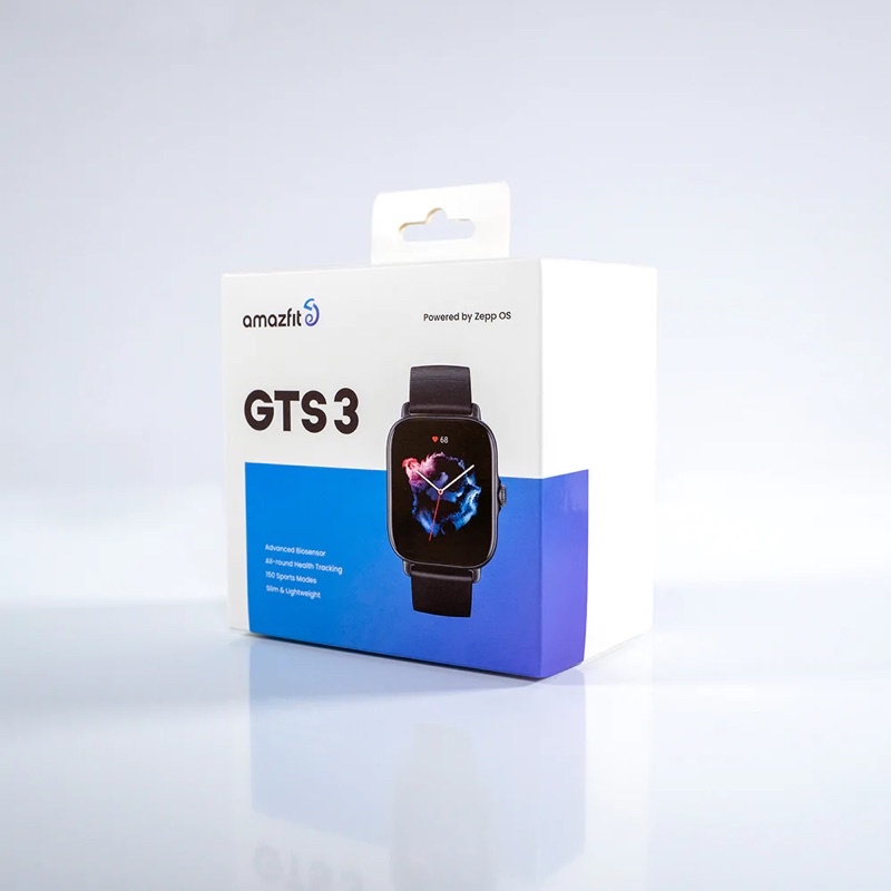 【Amazfit 華米】黑色GTS 3無邊際鋁合金健康智慧手錶-黑色(心率血氧監測/GPS定位/24天超長續航