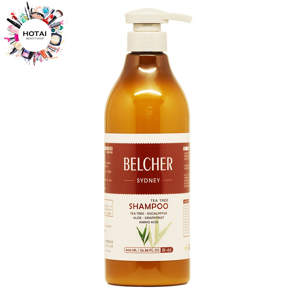 BELCHER 貝拉吉歐 茶樹精油 胺基酸洗髮精 洗髮乳 800ml【和泰美妝】