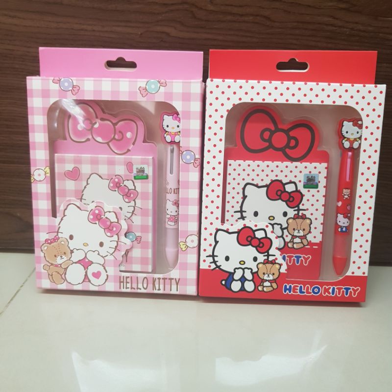 Hello Kitty 公仔筆+便條本 文具組