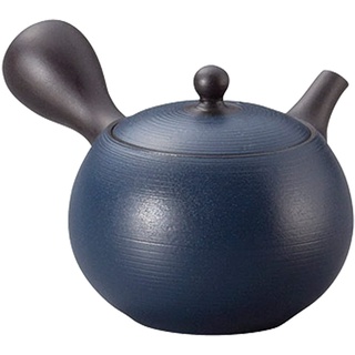 日本原裝日本直送常滑燒茶壺陶聖黑泥小丸紺吹綫段急須傳統工藝陶瓷具