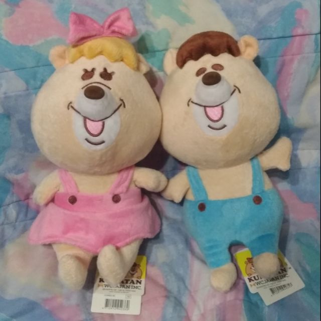 禎的小雜貨店^ω^ KUMATAN WC熊 可愛 卡通 男生 女生 藍色 粉紅色 約25公分 坐姿款 娃娃 玩偶 布偶