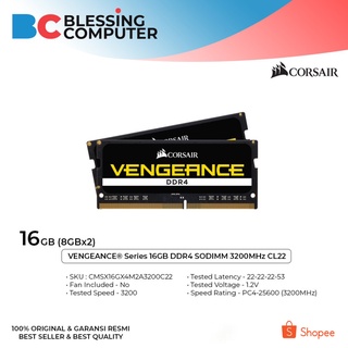 CORSAIR MMR 索迪姆海盜船復仇 DDR4 16GB 3200MHz 8GBx2 CMSX16GX4M2A320