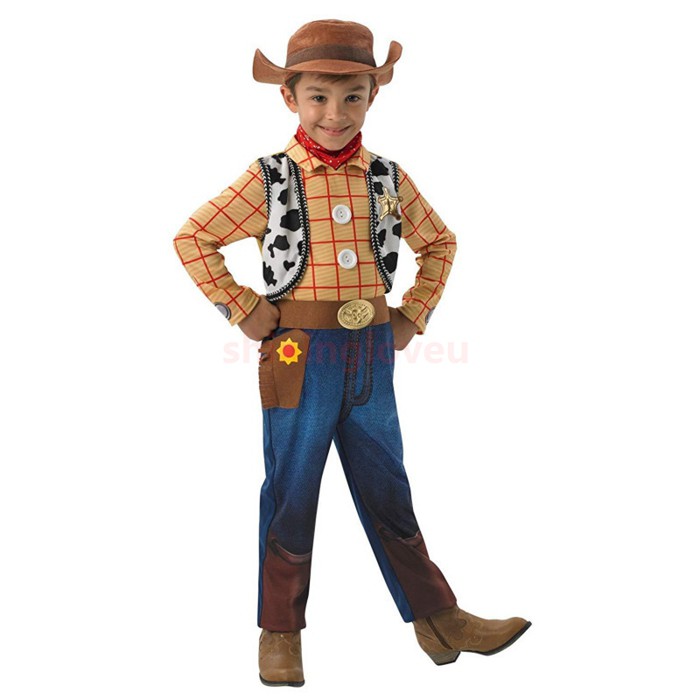萬聖節兒童西部牛仔裝扮服 Cosplay胡迪Woody卡通人物角色扮演服 舞台表演服