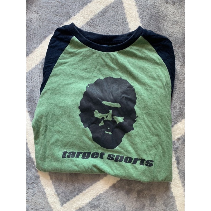 二手target Sports 黑人頭棒球拼接長袖上衣gs 蝦皮購物