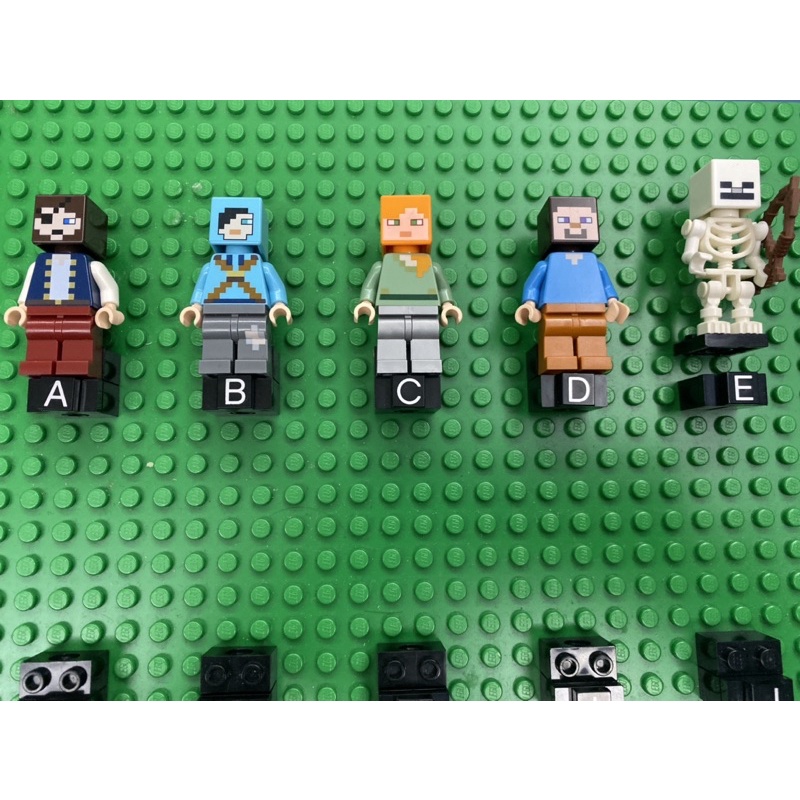 ®️樂高 LEGO®︎ Minecraft 麥塊 創世神 Alex Steve 史蒂夫 骷弓⚠️二手人偶