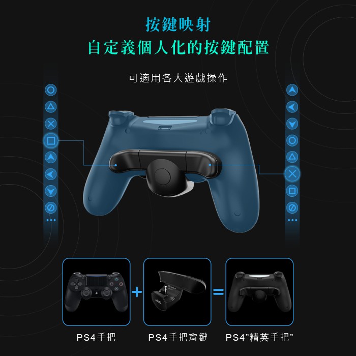 Coov酷威ps4手把背鍵後側鍵連接板帶耳機孔自訂映射組合turbo連發 新品 蝦皮購物