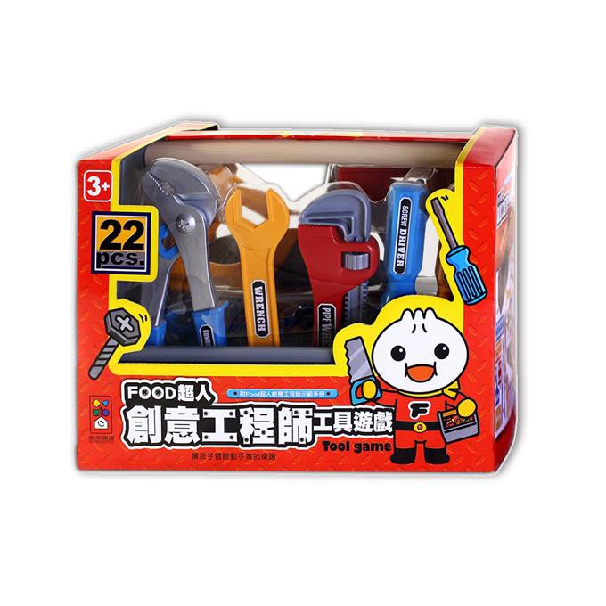 【玩具倉庫】《風車》創意工程師工具遊戲-FOOD超人(22pcs)【工具組 益智 教具 玩具 獨立 思考 邏輯