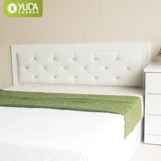 【YUDA】床頭片 (3.5尺單大/5尺雙人/6尺雙大) 床頭片/床頭板/床板 黛曼特水鑽石純白色 北部免運