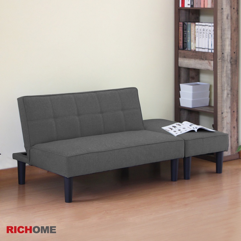 RICHOME    CH1264   芬妮沙發床(麻布材質)-2色(附椅凳)   沙發床  沙發  椅凳