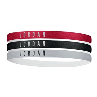 NIKE JORDAN HEADBANDS 3PK髮帶(頭帶 有氧 喬丹「J0003599626OS」 黑紅灰白