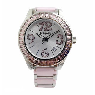 【Folli Follie】 甜美銀粉半不銹鋼半陶瓷腕錶 WF6A023BTP/XX 現代鐘錶